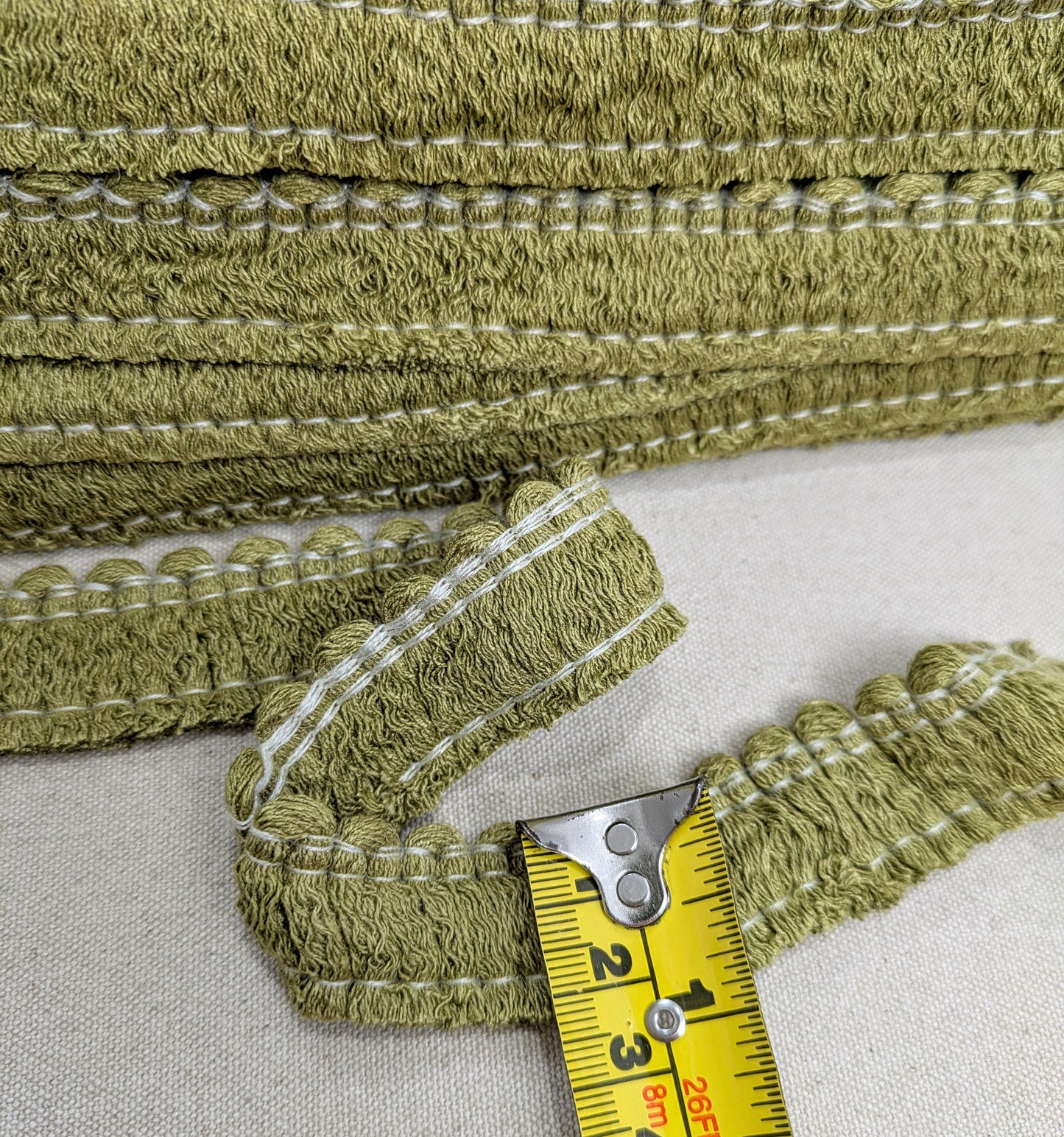 Light Green Ruche Fringe for Cushions, Upholstery & Soft Furnishings