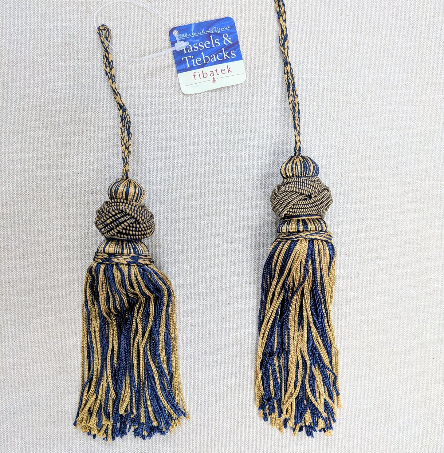 Navy & Gold Turks Head Tassel / Key Tassel / Cushion Tassel