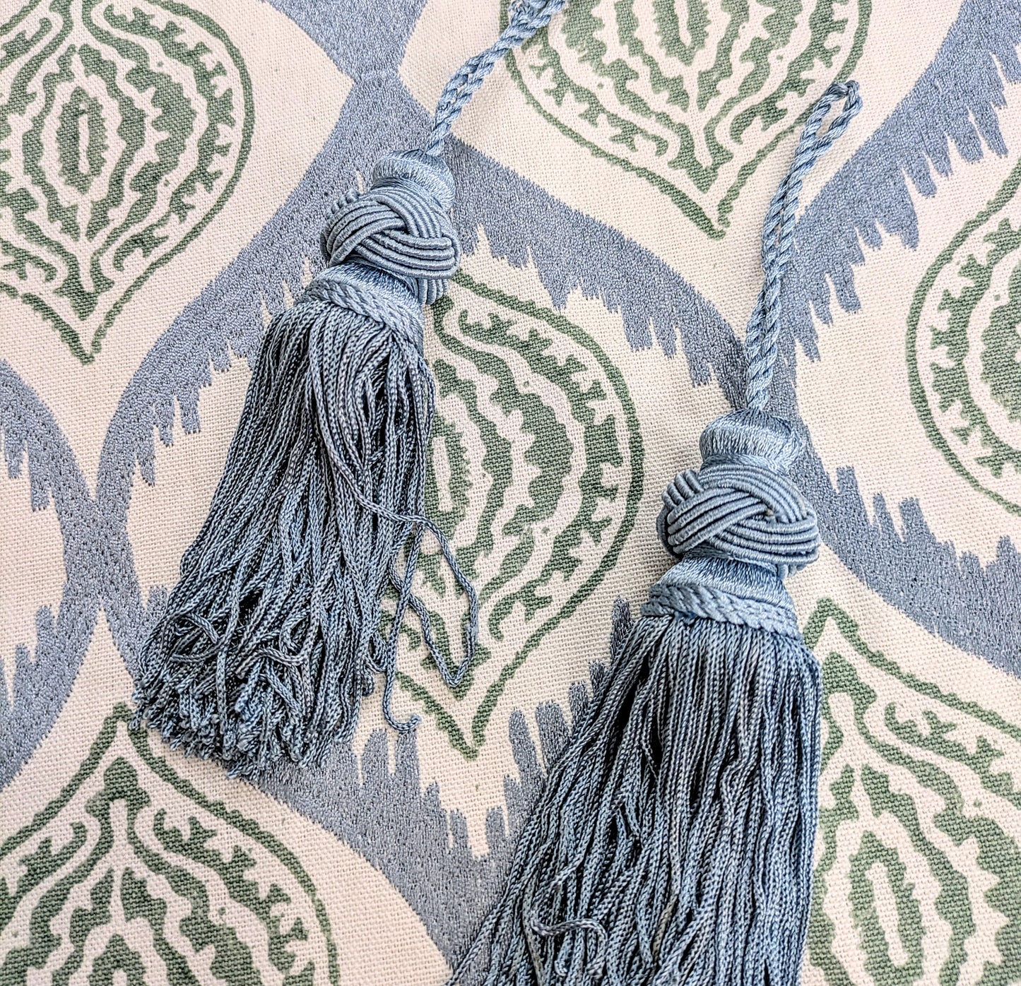 Powder Blue Turks Head Tassel / Key Tassel / Pull Cord / Cushion Tassel
