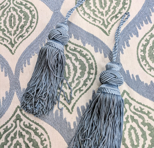 Powder Blue Turks Head Tassel / Key Tassel / Pull Cord / Cushion Tassel