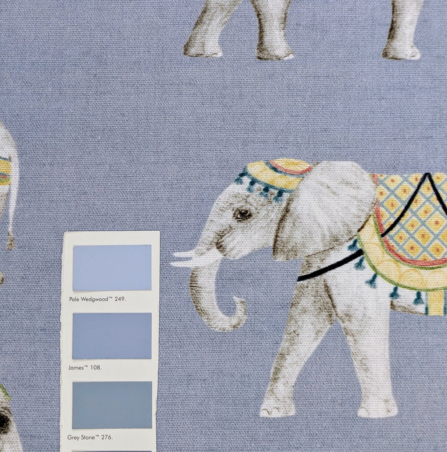 Elephant design - Taj by Fryetts - Blue