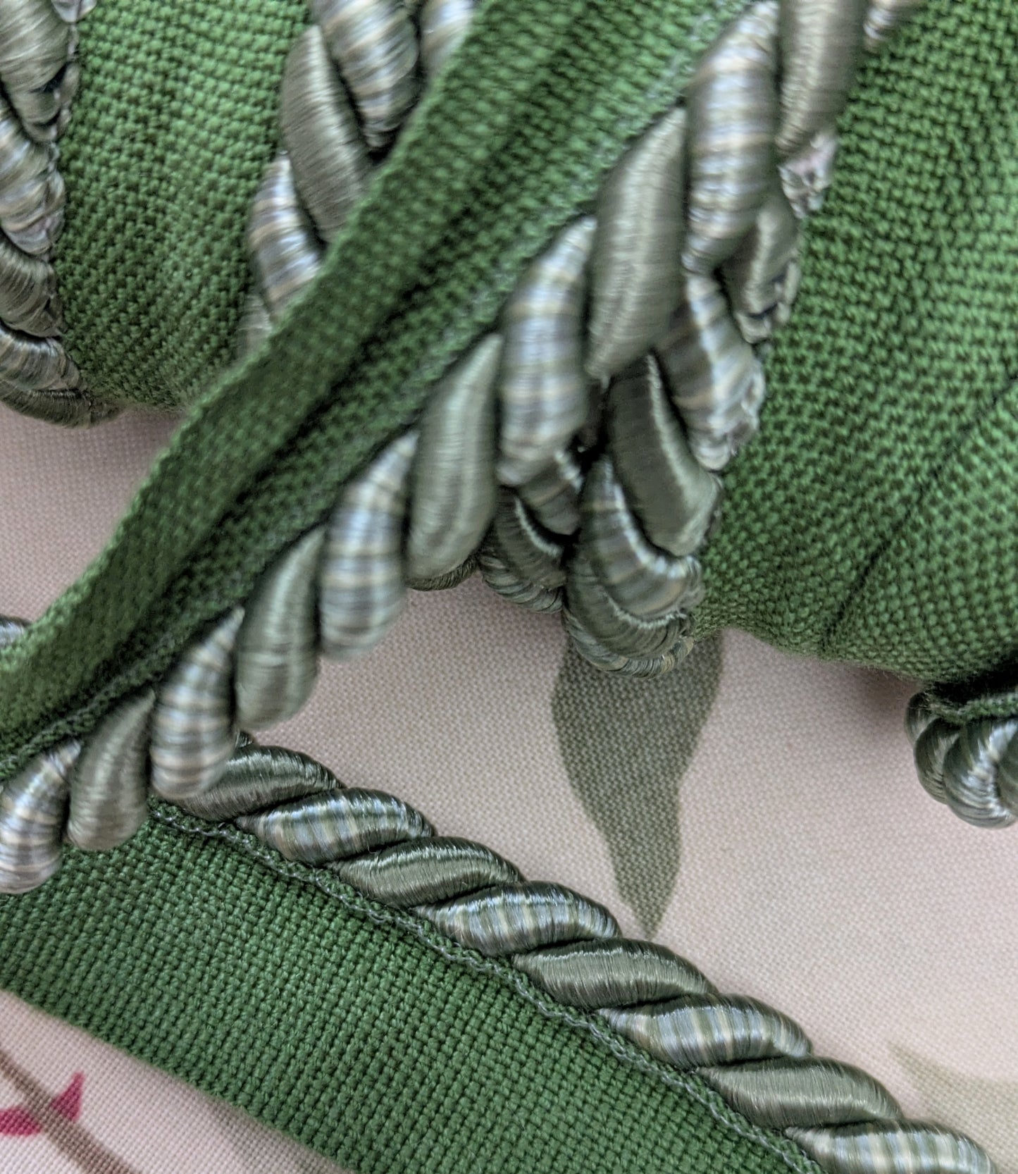 Green Flanged Cord Trim for Soft Furnishings & Upholstery