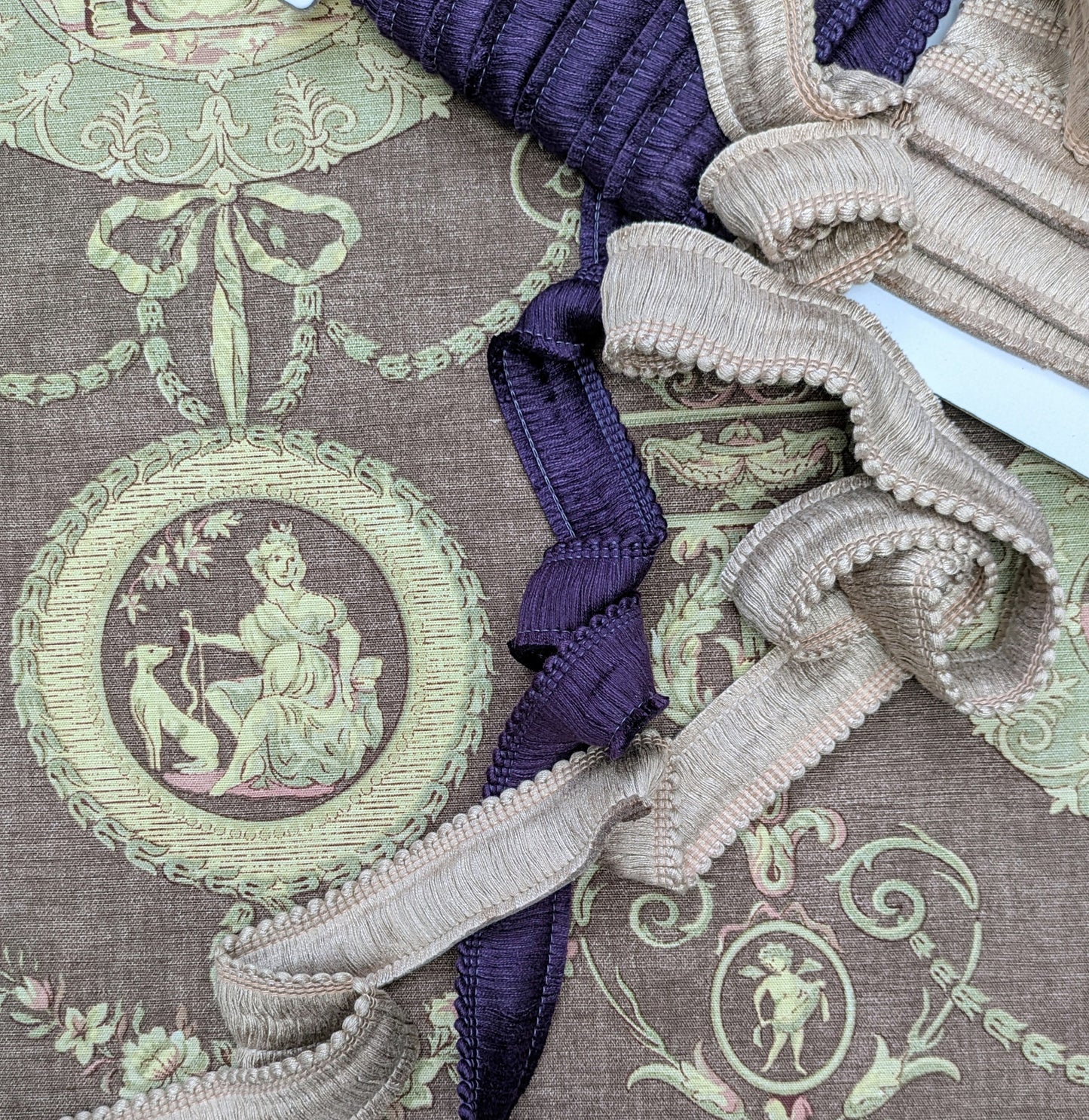 Rose Colour Ruche Fringe for Cushions, Upholstery & Soft Furnishings