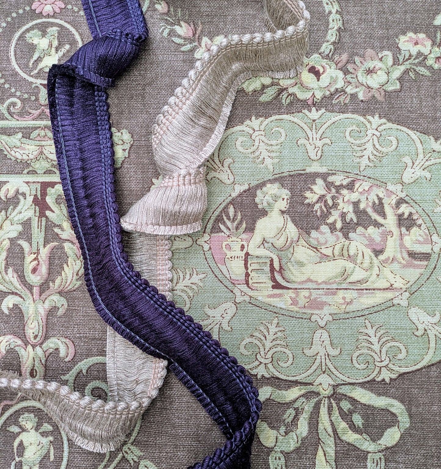 Rose Colour Ruche Fringe for Cushions, Upholstery & Soft Furnishings