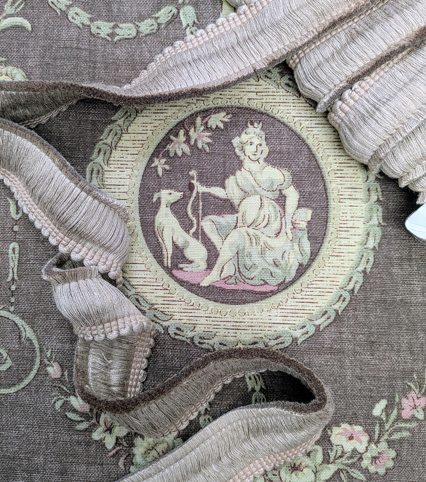 Rose Colour Ruche Fringe for Cushions, Upholstery & Soft Furnishings