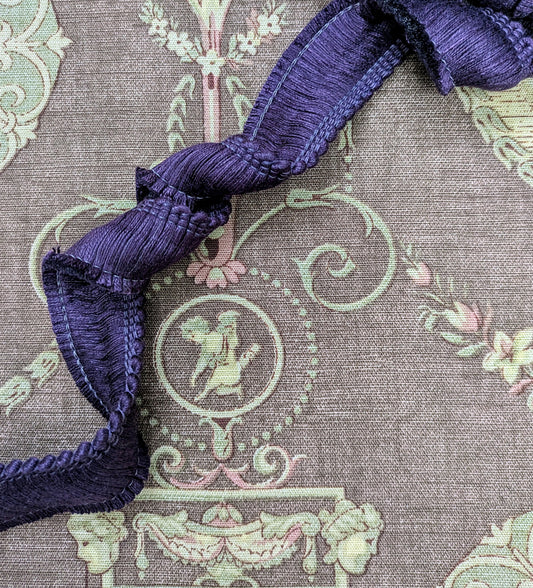 Violet Colour Ruche Fringe for Cushions, Upholstery & Soft Furnishings