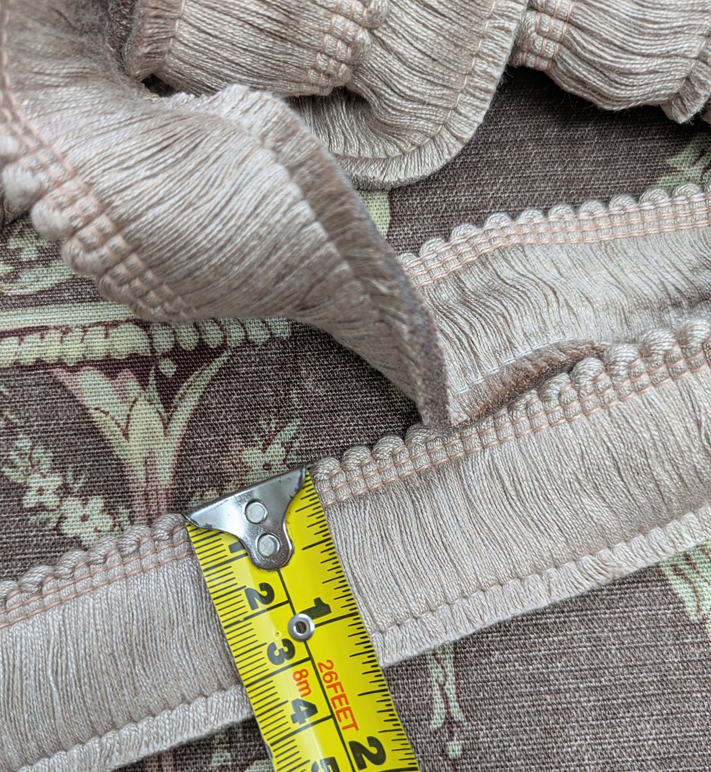 Rose Colour Ruche Fringe for Cushions, Upholstery & Soft Furnishings