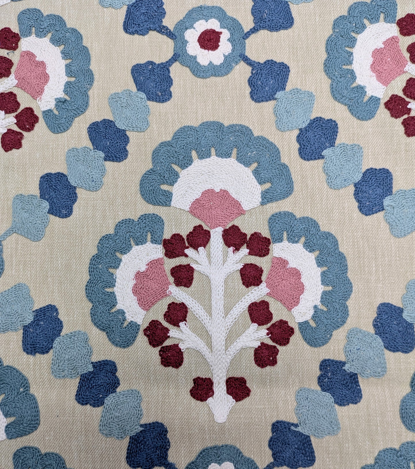 Floral Trellis by John Lewis - Embroidered Fabric -2.9m Remnant