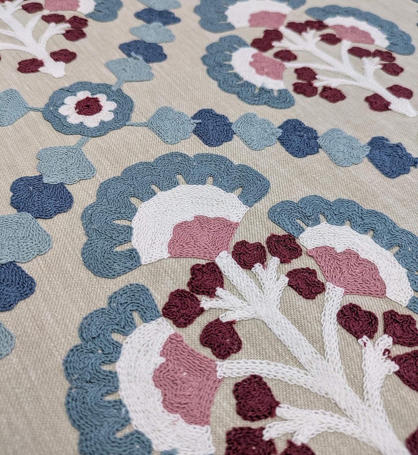 Floral Trellis by John Lewis - Embroidered Fabric -2.9m Remnant
