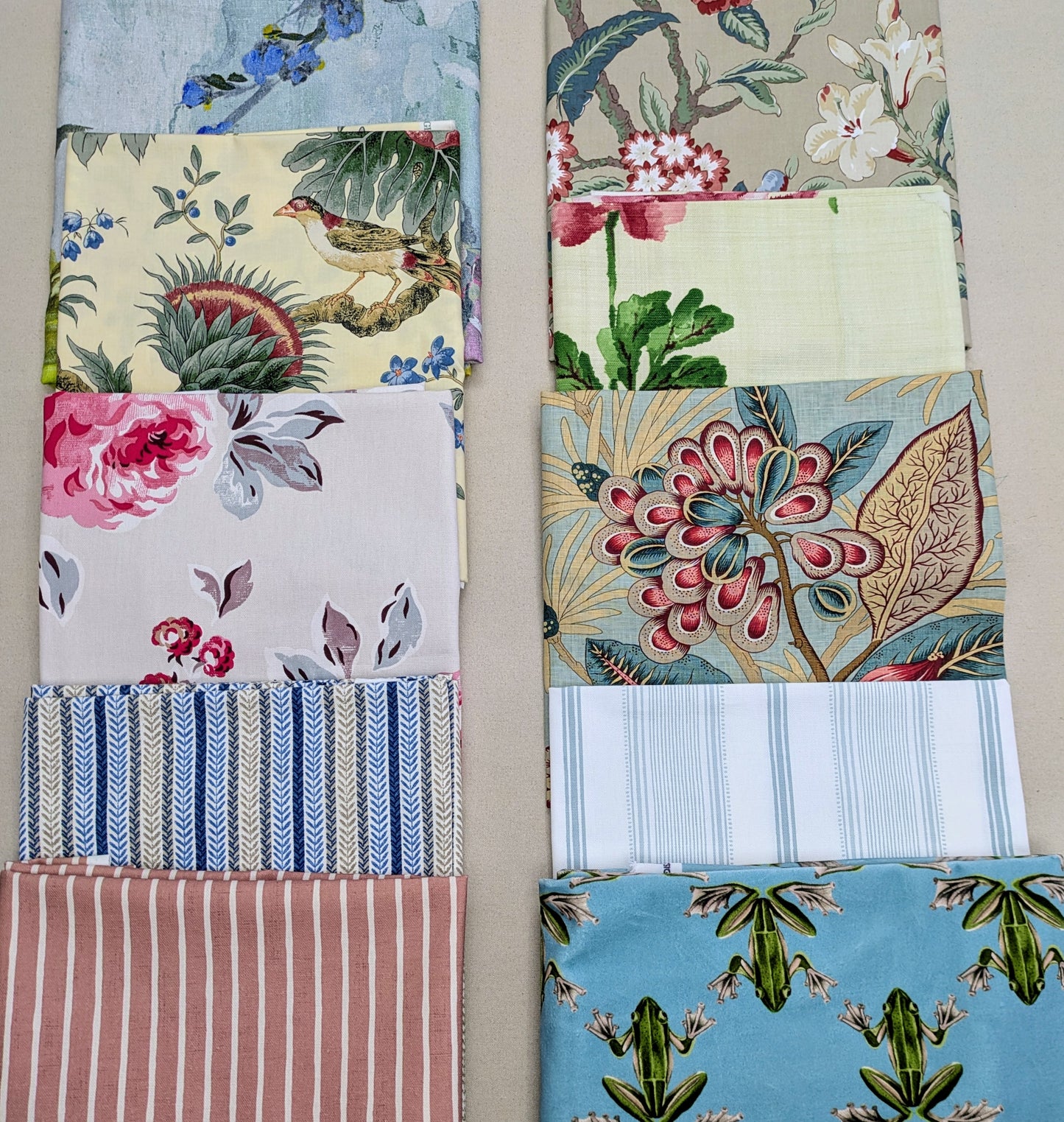 Remnant Bundle - 8.2m - 10 Fabrics ideal for Cushion Making, Crafts etc..