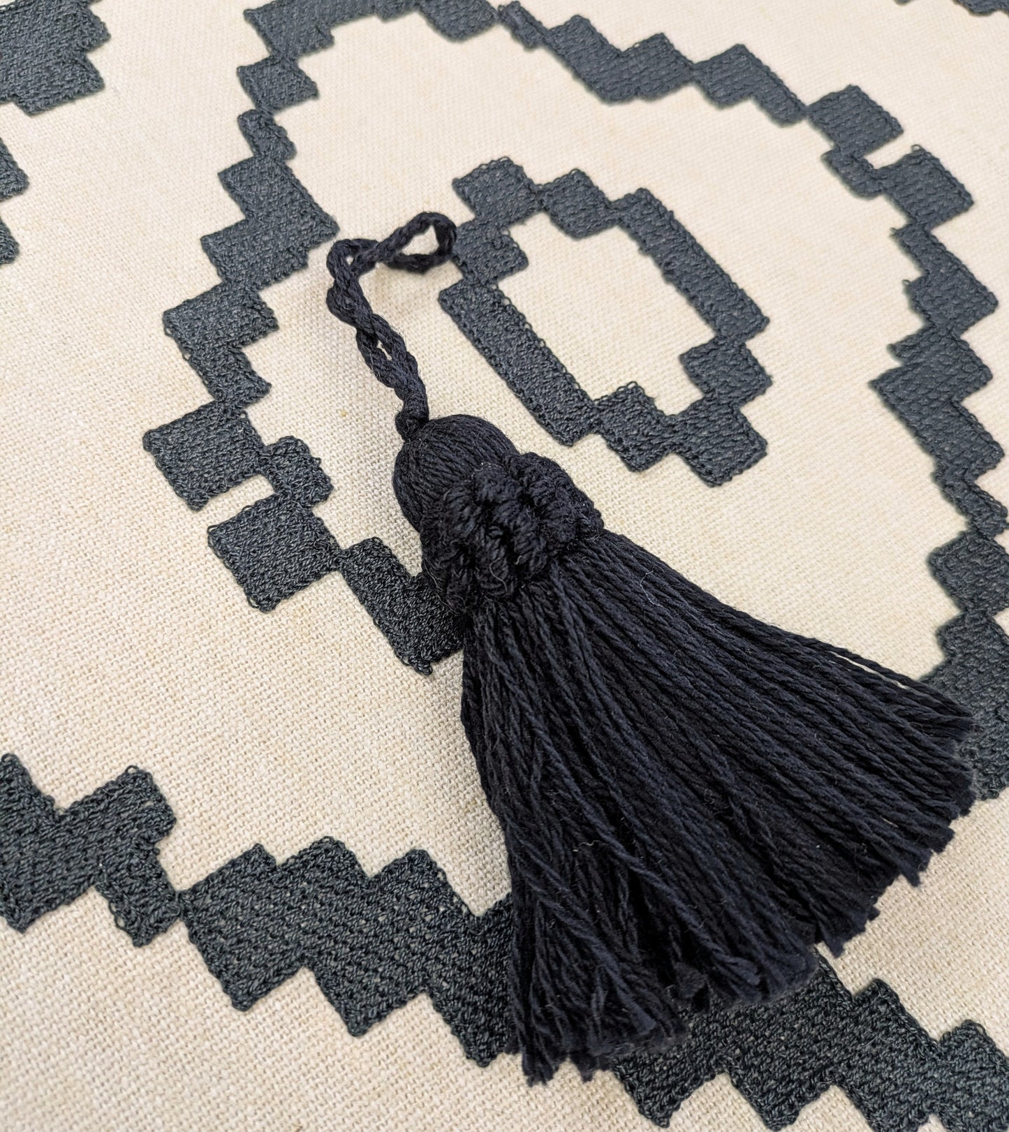 Sami by Villa Nova - Carbon Colourway - 2.5m Remnant - Embroidered Fabric