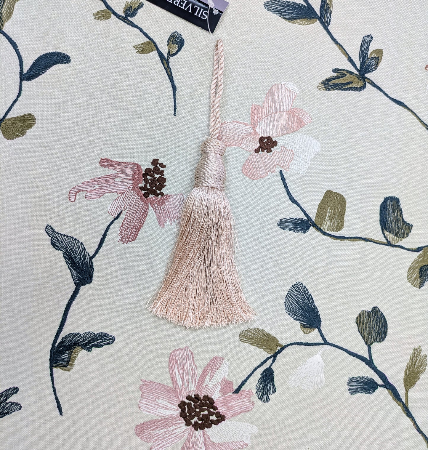 Isabelle by John Lewis - Embroidered Fabric - 3.5m Remnant - Natural Colour