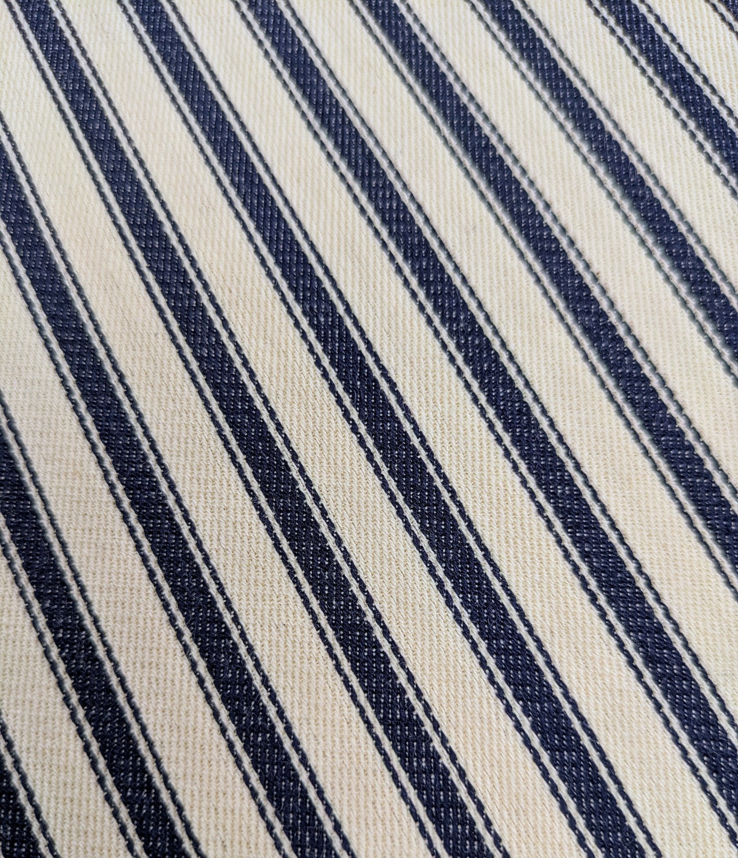 Navy Blue Ticking Stripe