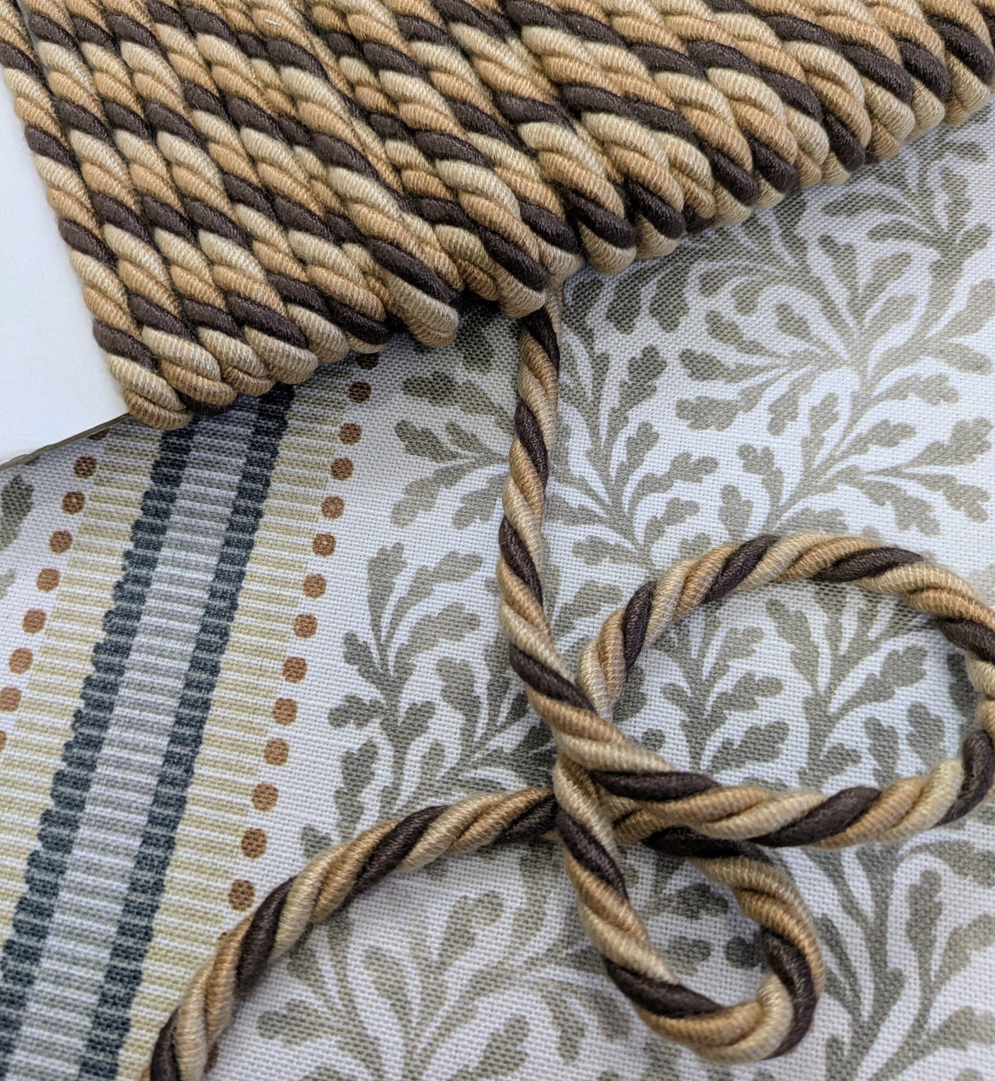 Brown, Coffee & Cream Twisted Cord / Piping for Soft Furnishings & Upholstery