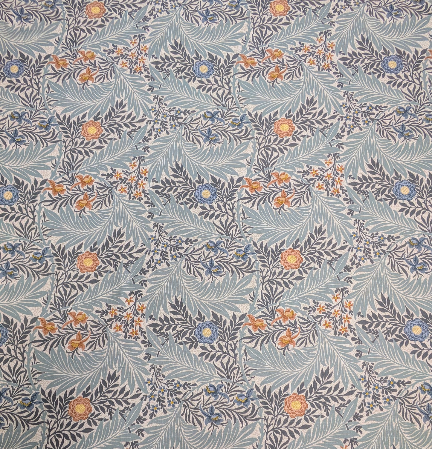 Larkspur by William Morris at Home - 1.6m Remnant - Woad Colourway