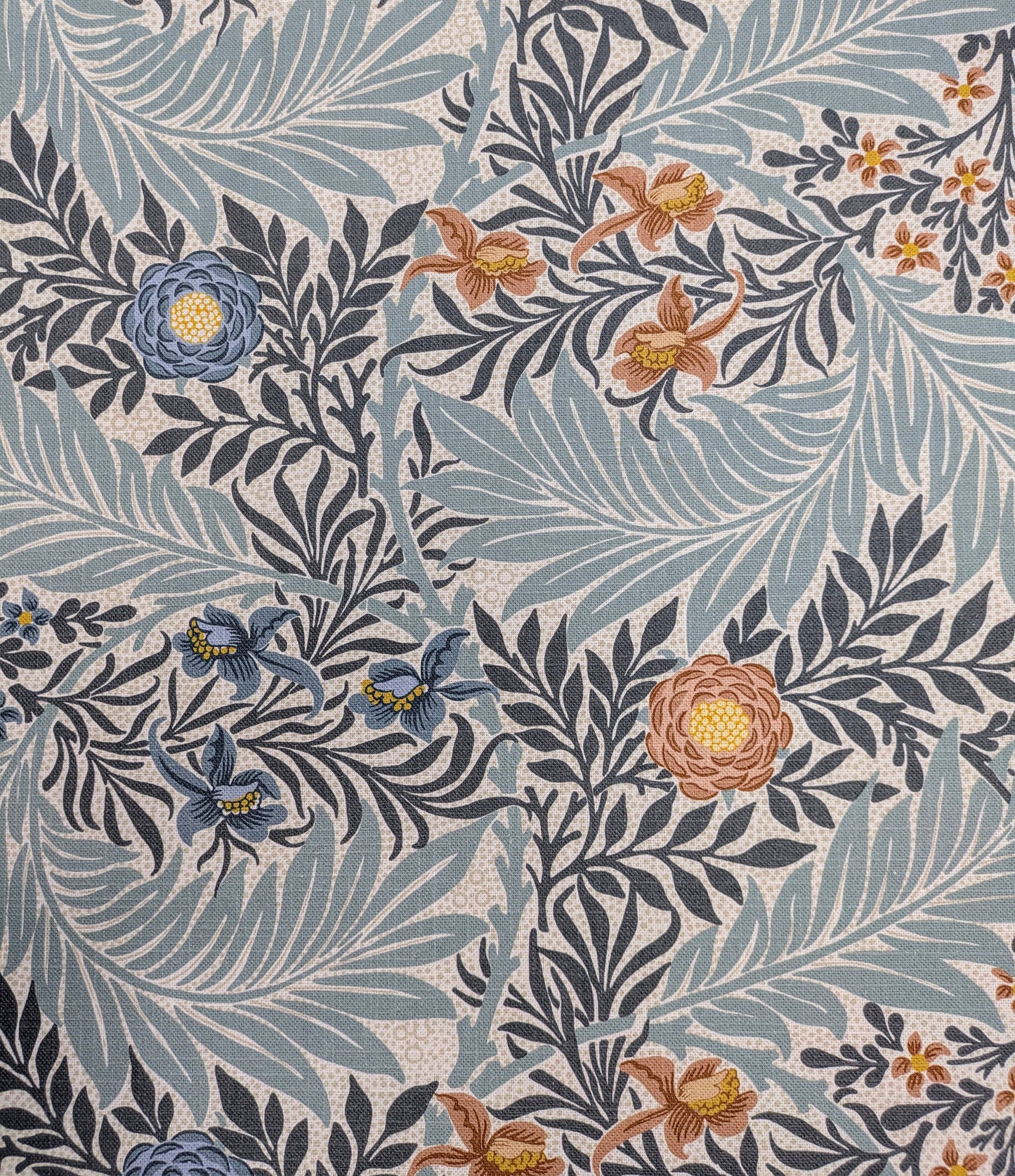 Larkspur by William Morris at Home - 1.6m Remnant - Woad Colourway