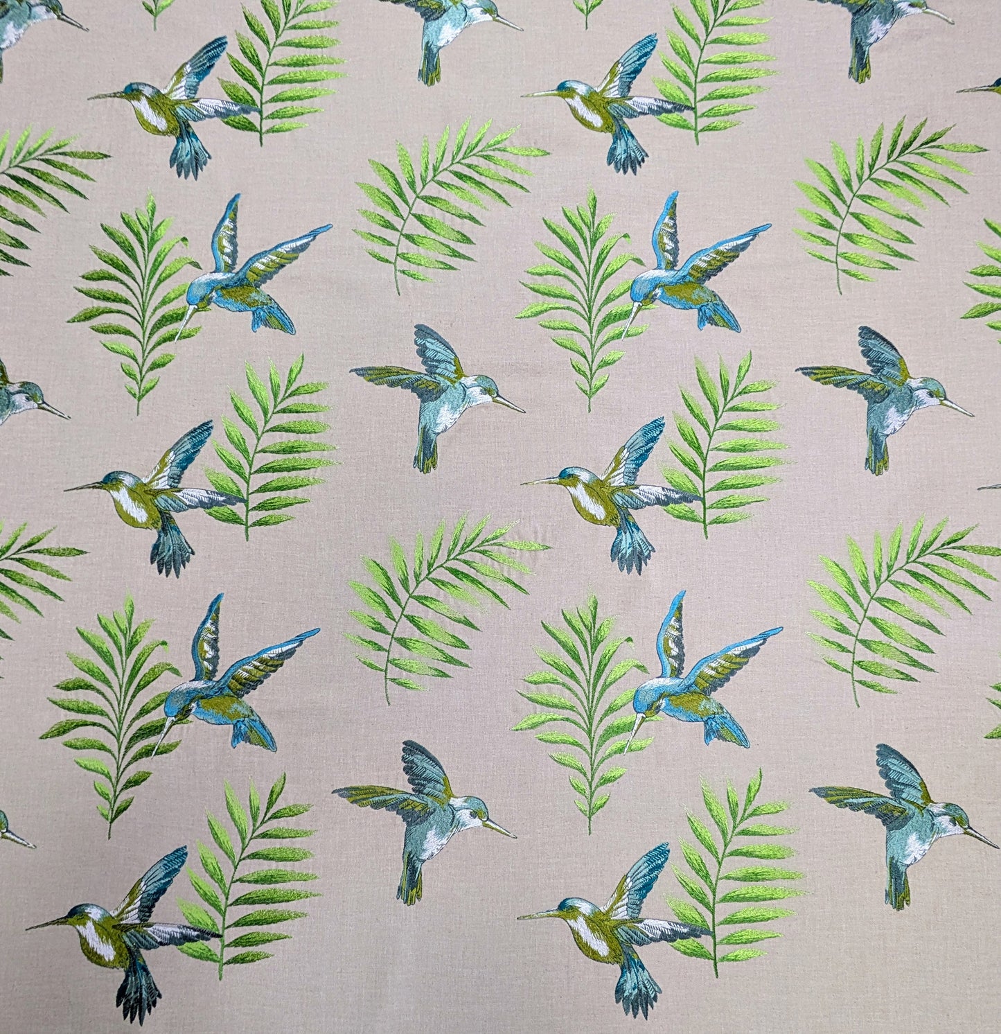 Montserrat by ILIV - 1m Remnant - Lagoon Colourway - Embroidered Fabric