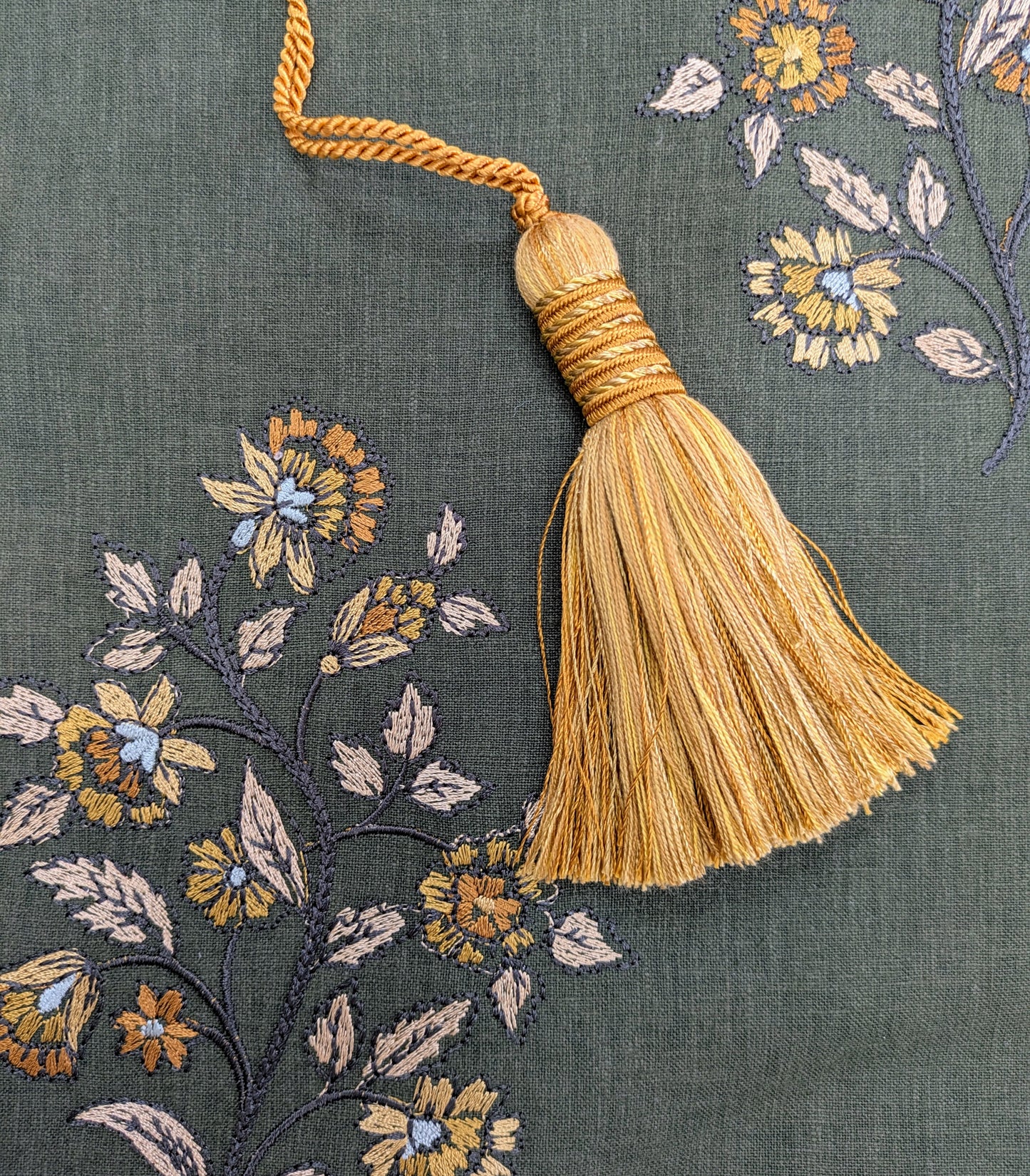 Elara by ILIV - Cedar Colourway - 1.8m Remnant- Embroidered Fabric