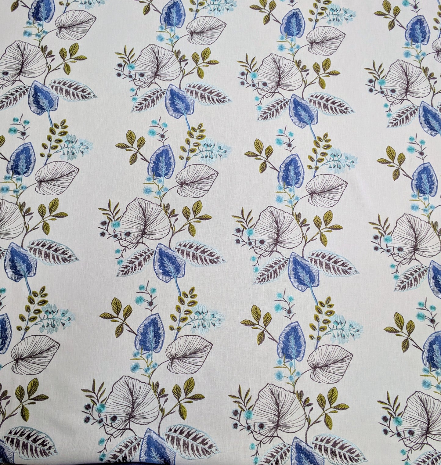 Serengeti by ILIV - Marine Colourway - 1.9m Remnant - Embroidered Fabric