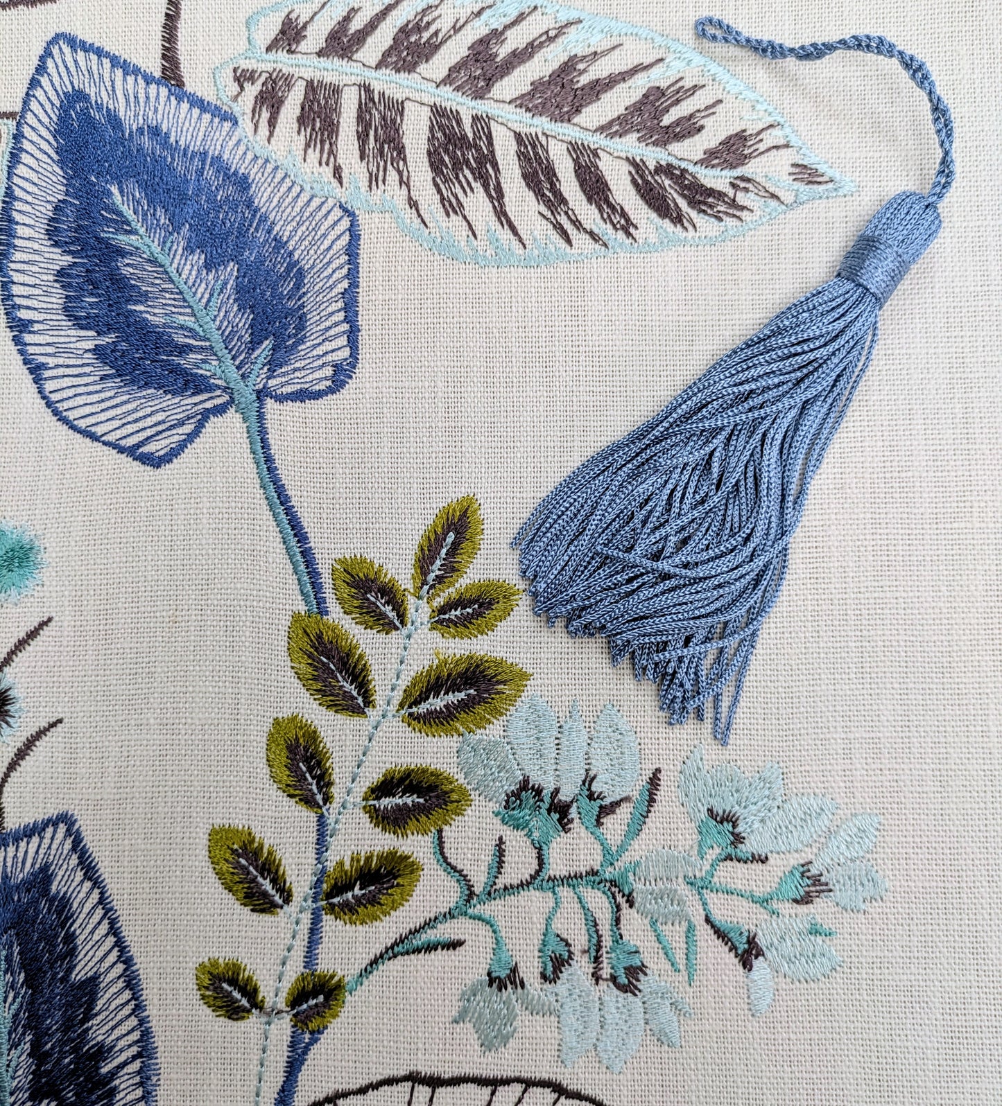 Serengeti by ILIV - Marine Colourway - 1.9m Remnant - Embroidered Fabric