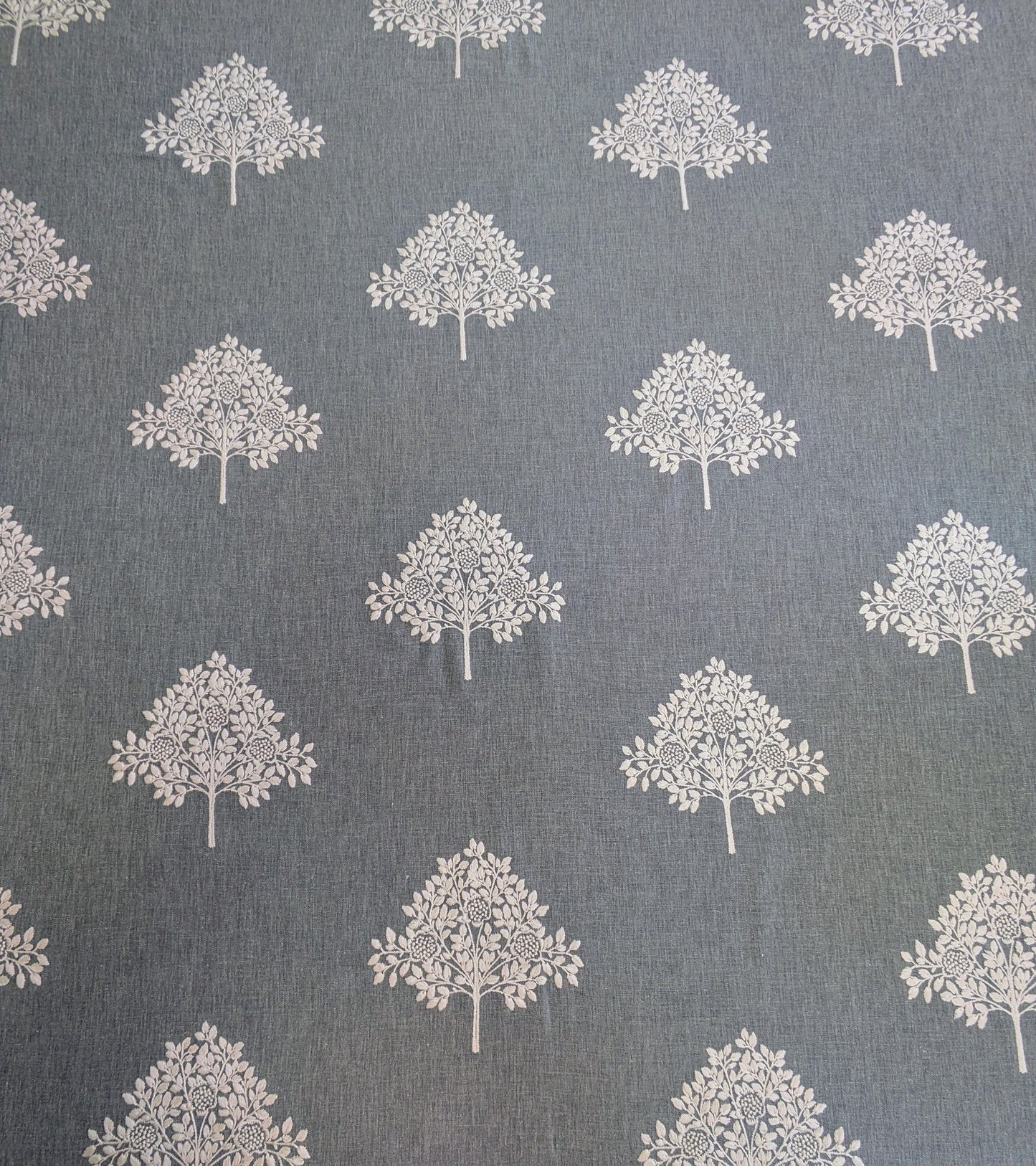 Marigold Tree by William Morris at Home - Woad Colour - 1.2m Remnant - Embroidered Fabric