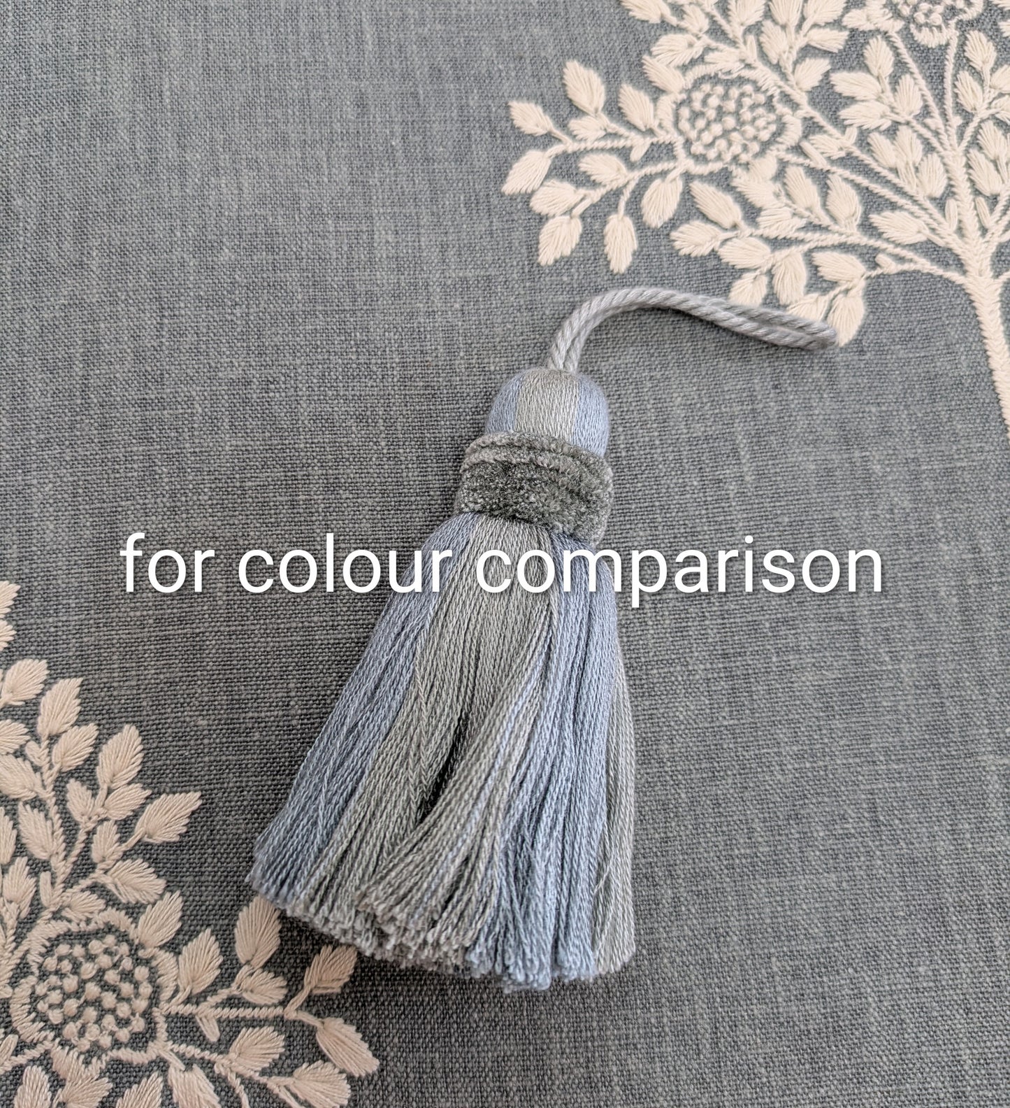 Marigold Tree by William Morris at Home - Woad Colour - 1.2m Remnant - Embroidered Fabric