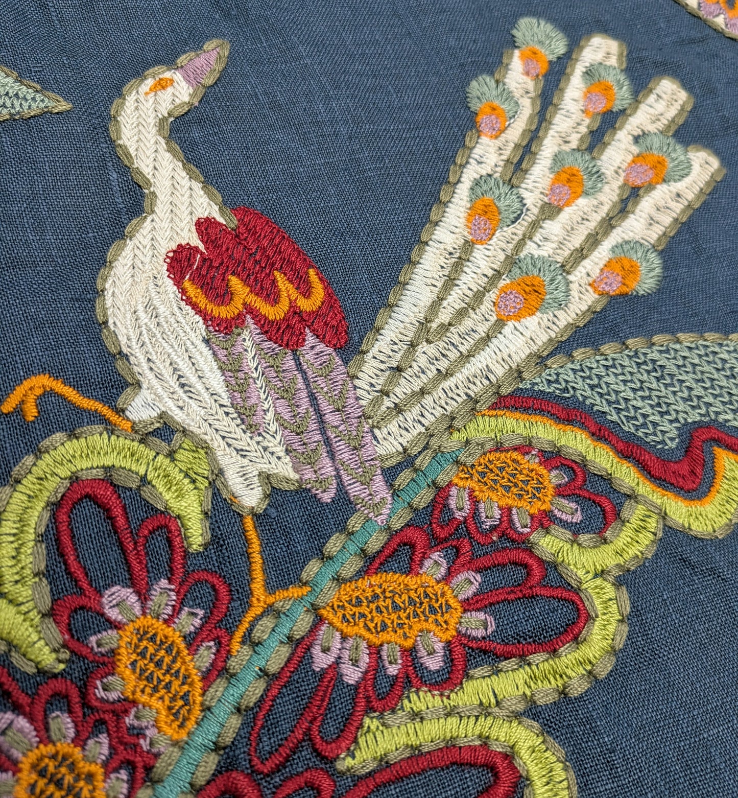 Paradiso by Jane Churchill - 1.6m Remnant - Embroidered Fabric