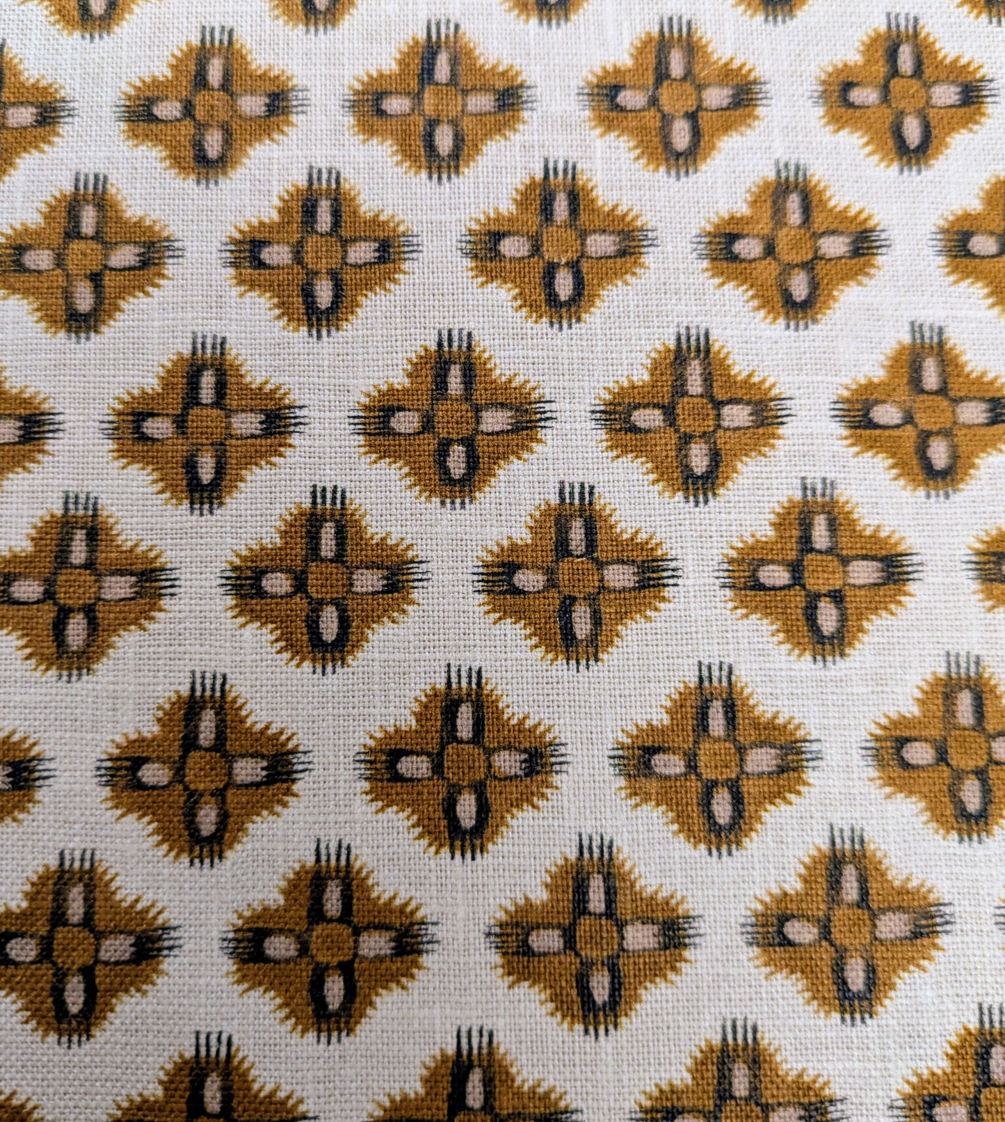 Knurl Linen by Howe at 36 Bourne Street - Rust Colourway - 2 Small Remnants