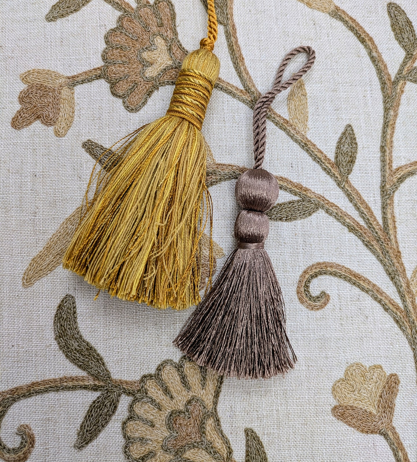 Kentmere by Belfield Home - Gold Colourway - Embroidered Fabric - 1.15m Remnant