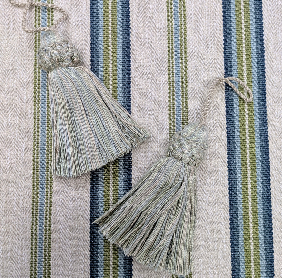 Green & Cream Tassels / Key Tassel / Cushion Tassel