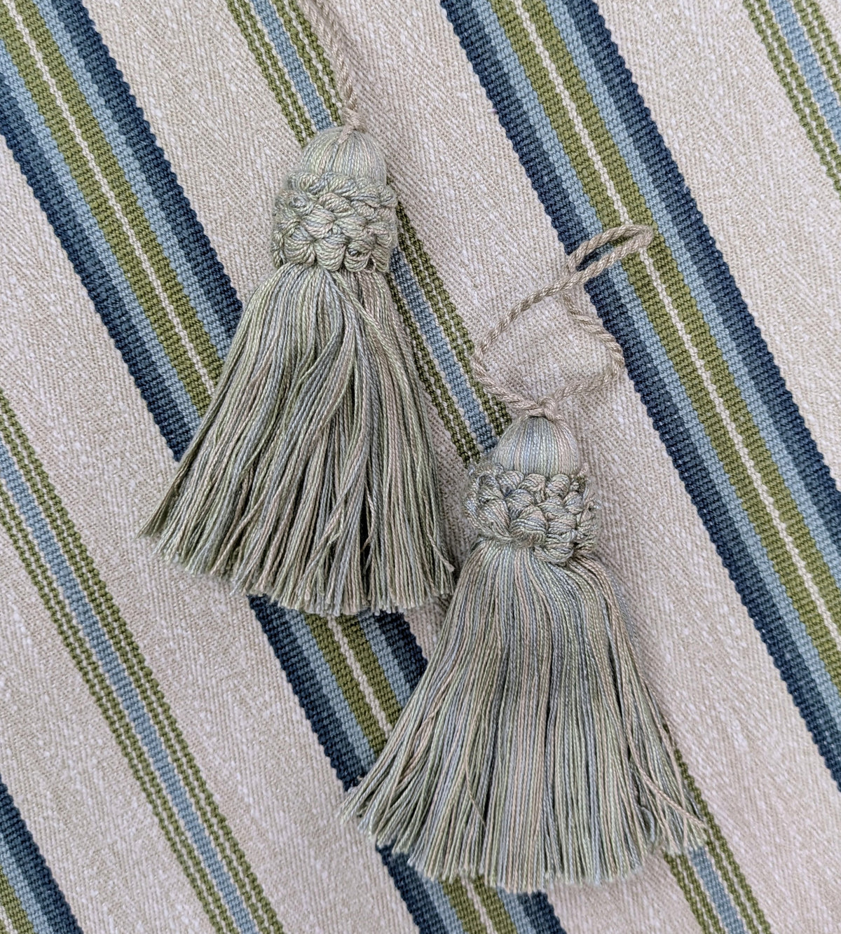 Green & Cream Tassels / Key Tassel / Cushion Tassel