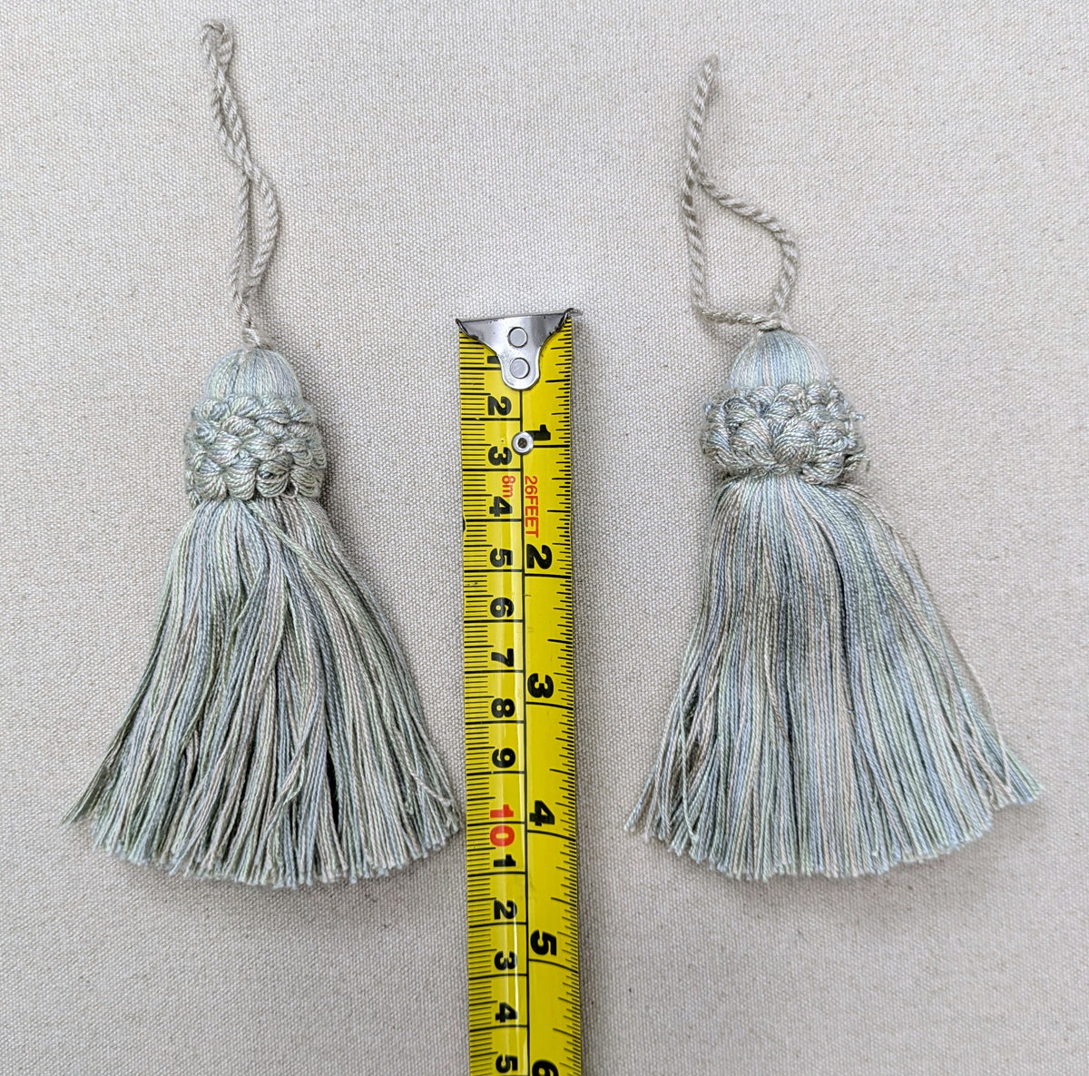 Green & Cream Tassels / Key Tassel / Cushion Tassel