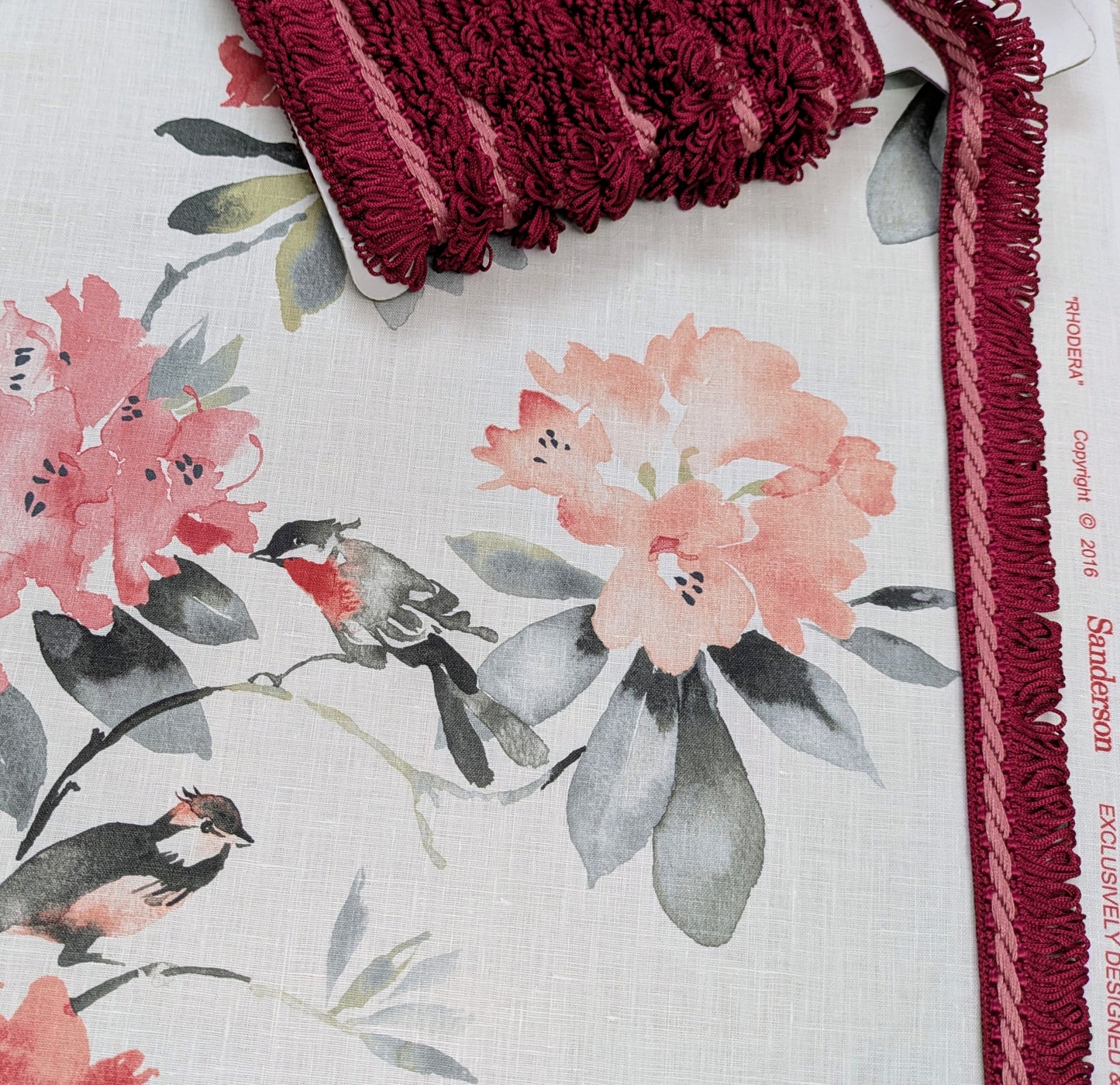Wine Colour Looped Fringe for Soft Furnishings, Upholstery & Lampshades