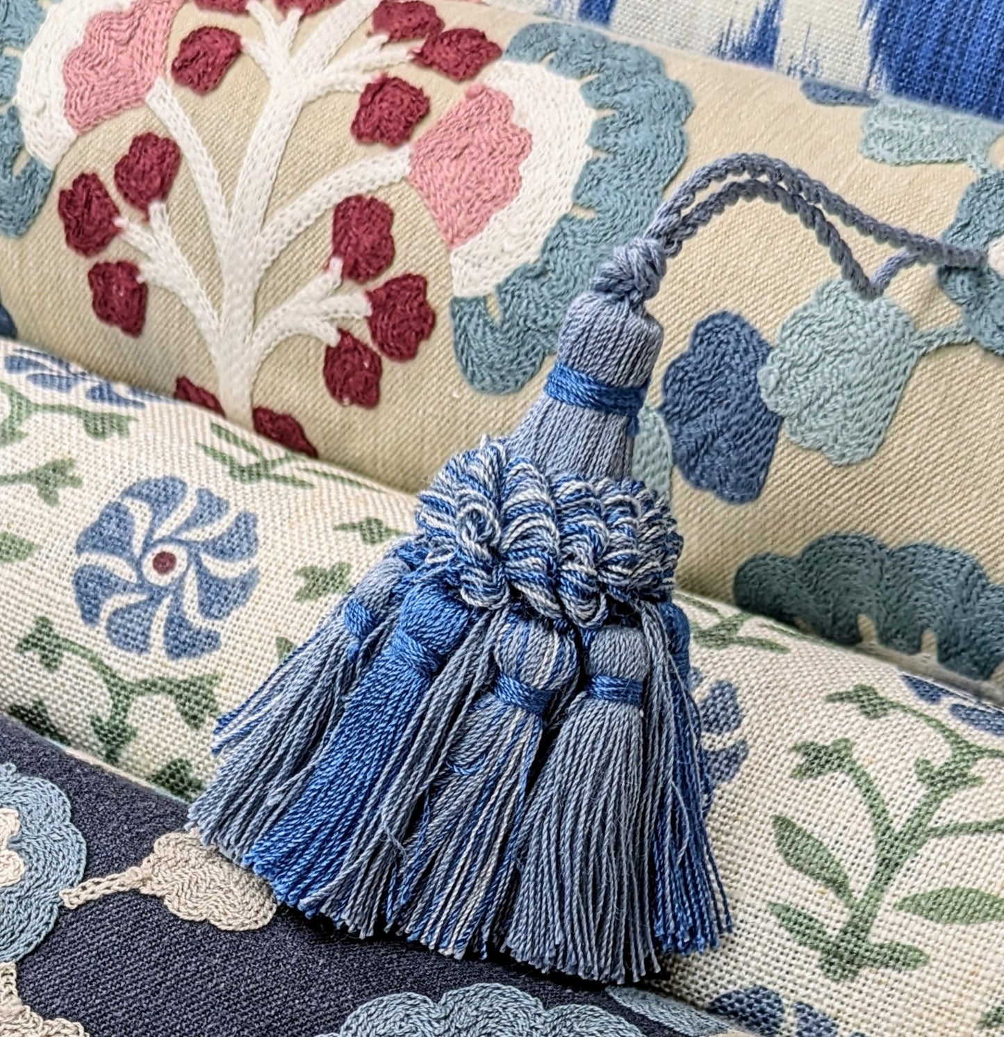 Blue Ottoman Key Tassel / Decorative Tassel