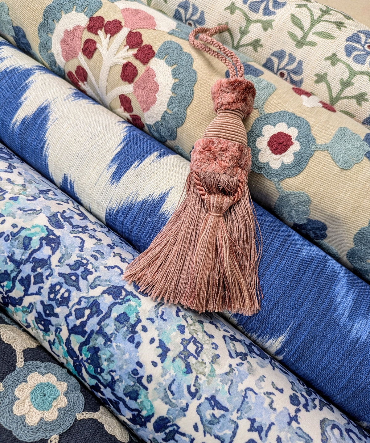 Pink Chenille & Cotton Tassels / Key Tassels / Cushion Tassels
