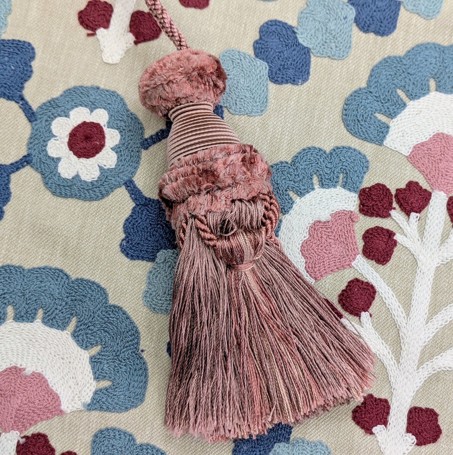 Pink Chenille & Cotton Tassels / Key Tassels / Cushion Tassels