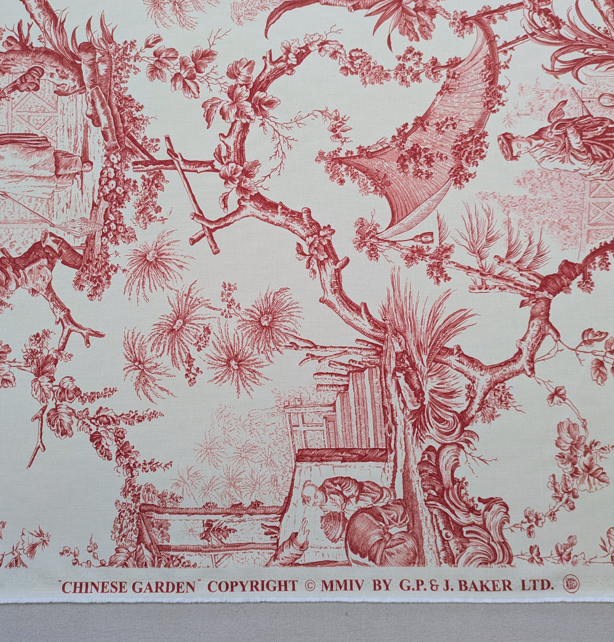 Chinese Garden, Toile de Jouy by GP & J Baker - Discontinued Fabric