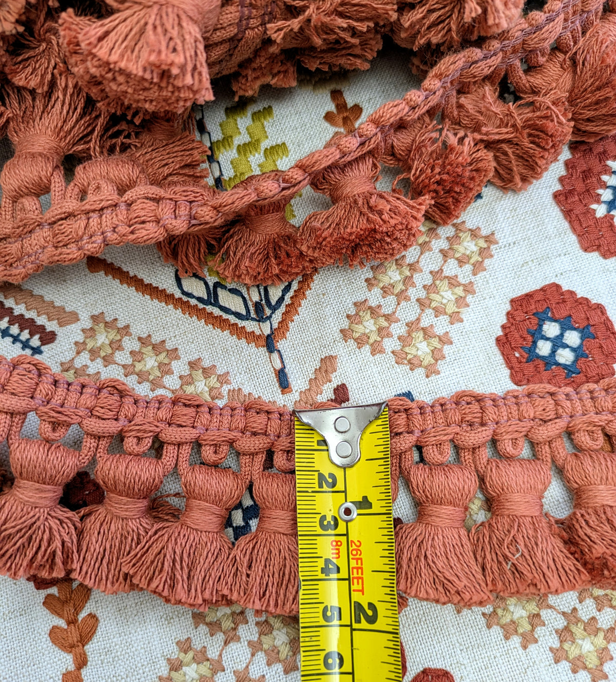 Terracotta Tassel Fringe for Soft Furnishings & Upholstery