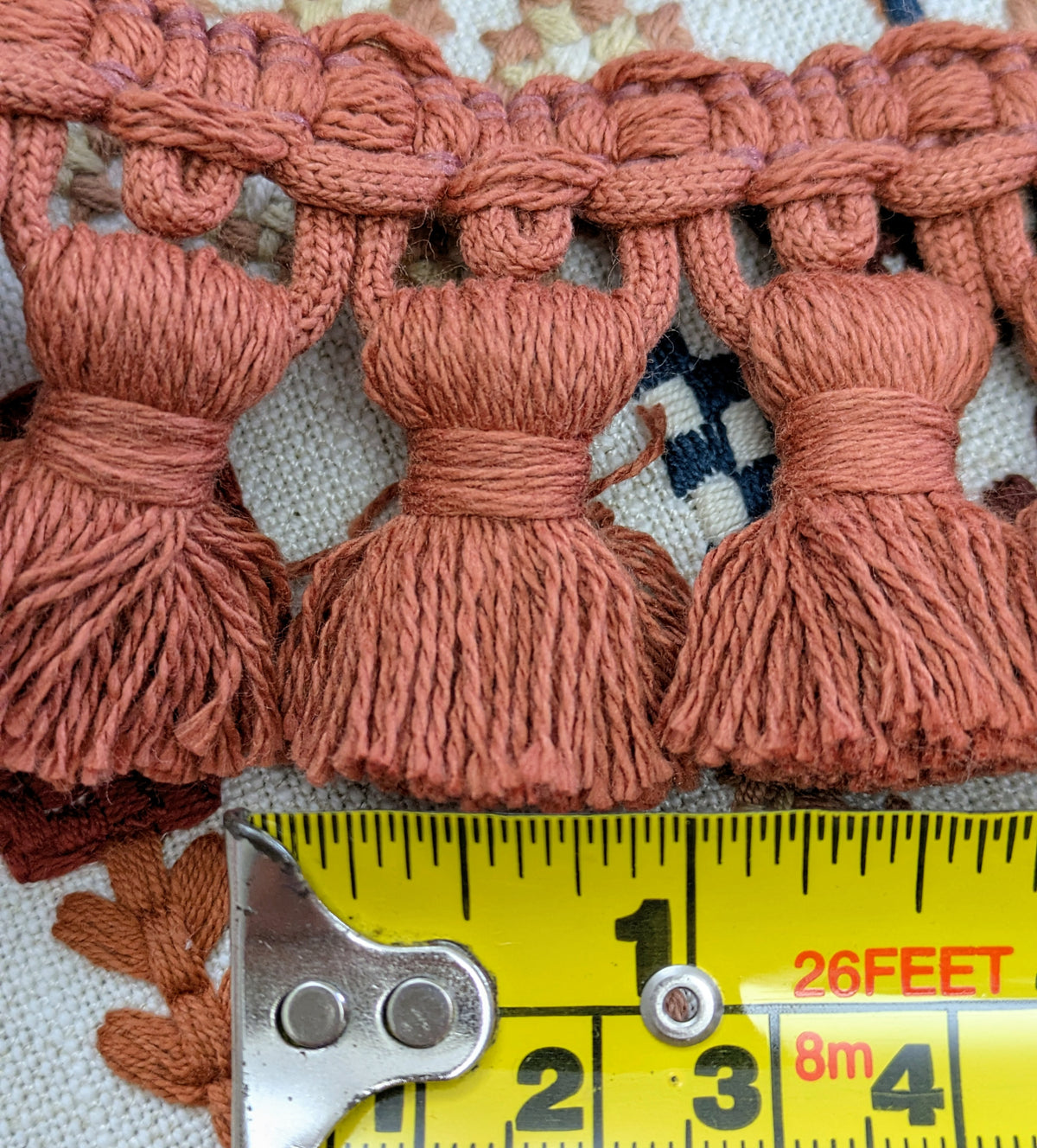 Terracotta Tassel Fringe for Soft Furnishings & Upholstery