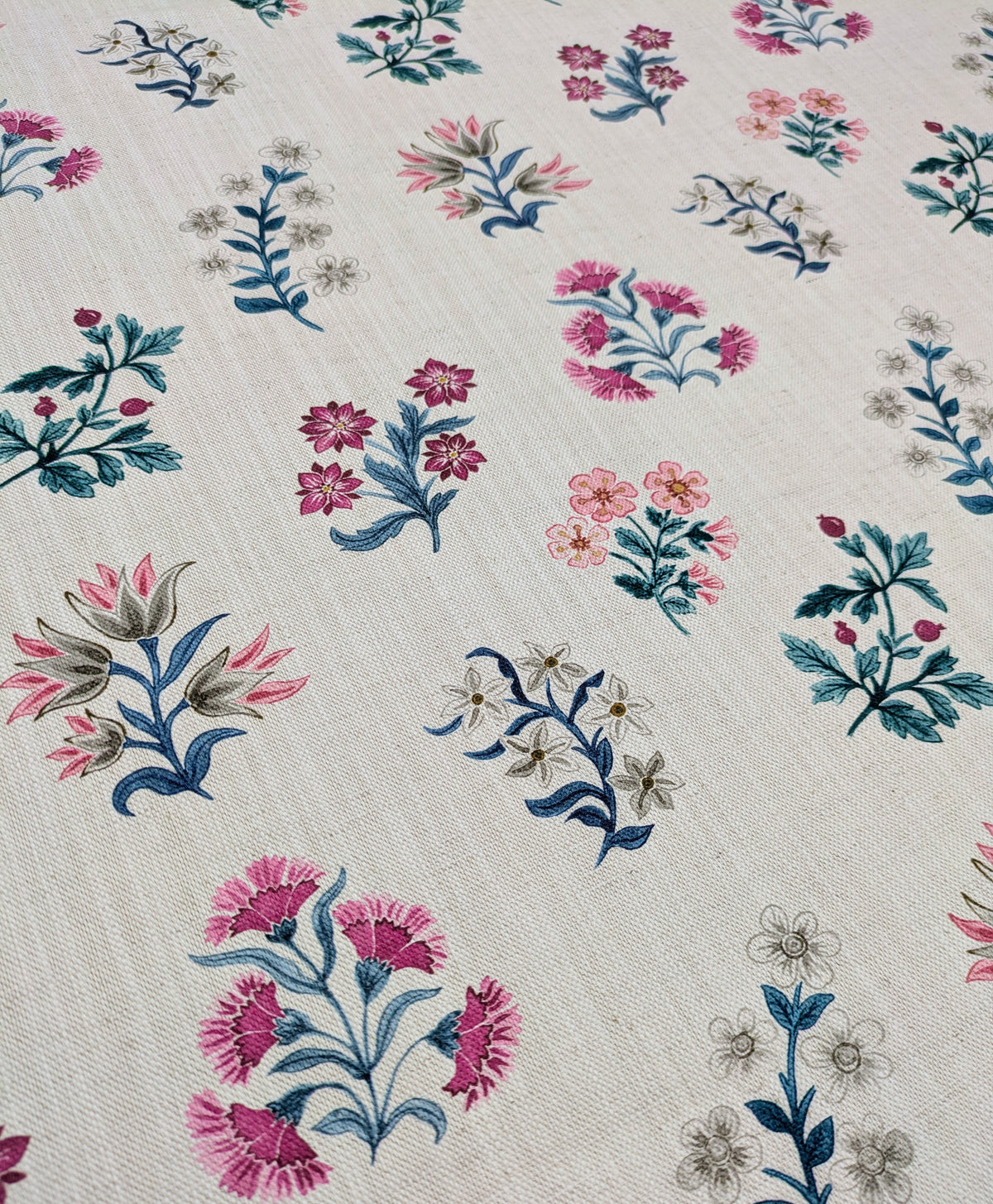 Leiden by Clarke & Clarke - 1.95m Remnant - Teal / Berry Colourway
