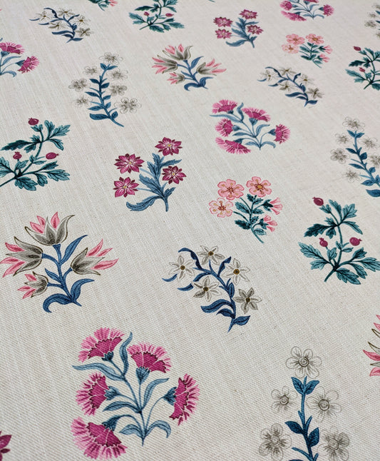 Leiden by Clarke & Clarke - 1.95m Remnant - Teal / Berry Colourway