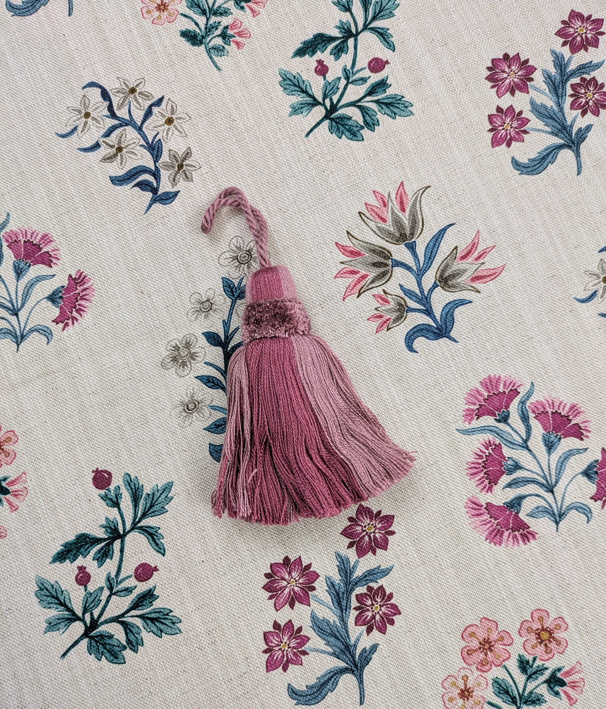 Leiden by Clarke & Clarke - 1.95m Remnant - Teal / Berry Colourway