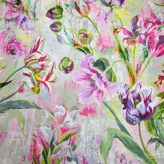 Tulipa Stellata by Designers Guild - Fuchsia Colour - 1.35m Remnant