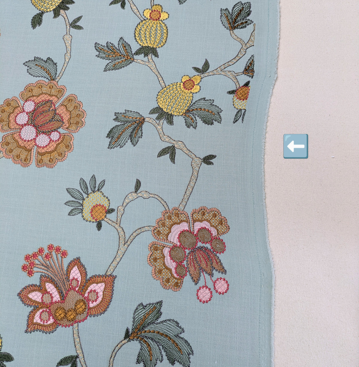 Serafina by John Lewis - Embroidered Fabric - 1.3m Remnant