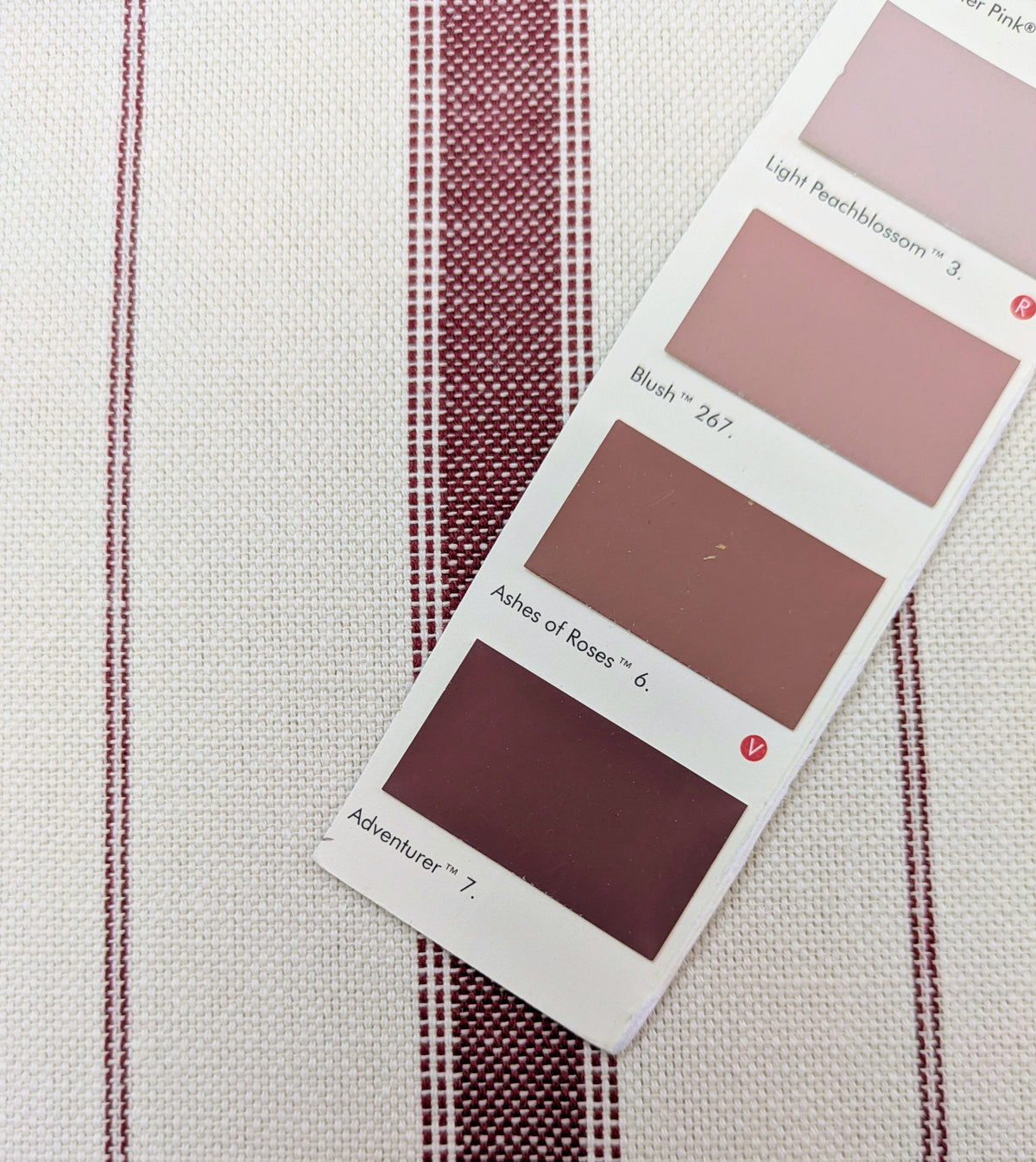 Glen Ticking Stripe by ILIV - Garnet Colourway
