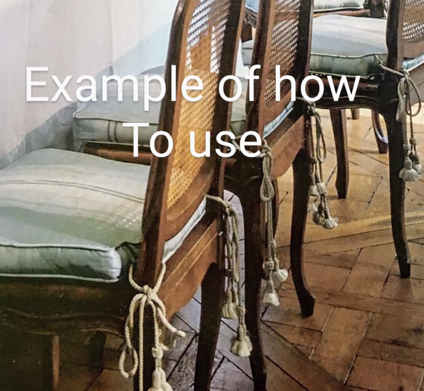 Blue, Green & Pale Yellow Chair Tassels, Tiebacks, Key Tassels, Cushion Tassels