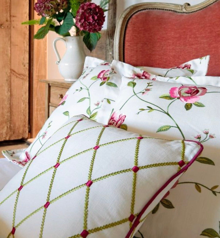 Marton by Clarke and Clarke - Embroidered Fabric - 2.3m Remnant