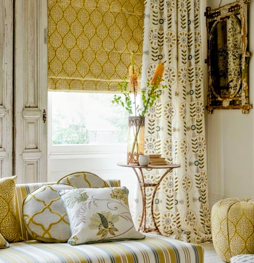 Mandana by Clarke & Clarke - Embroidered Fabric