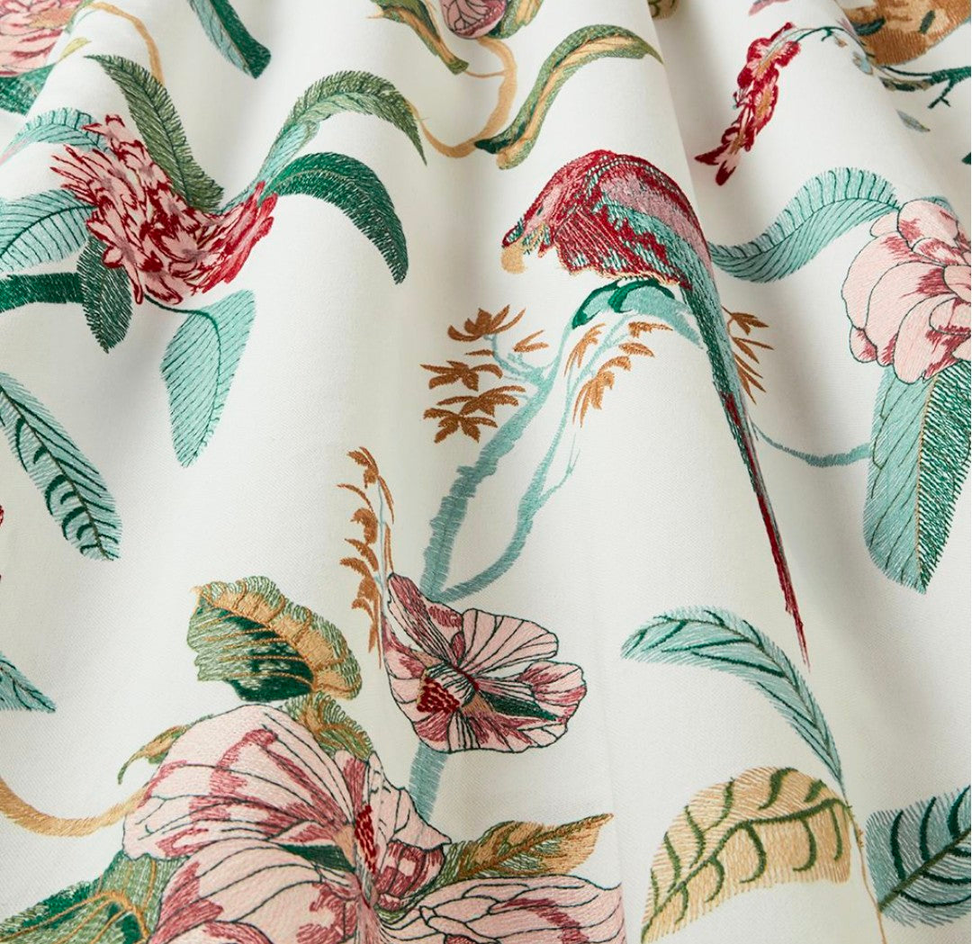Birds of Paradise by ILIV - Embroidered Fabric