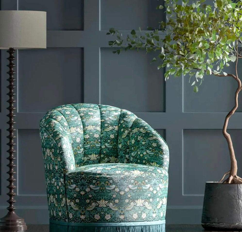 Strawberry Thief by Clarke & Clarke - William Morris Design - 1.9m Remnant